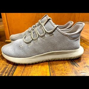 Adidad Tubular Shadow Sneakers Grey/Glitter GS Size 7 Casual Sneakers